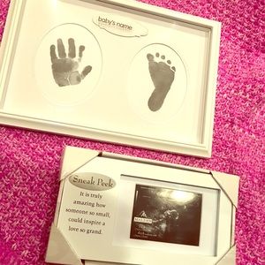 Baby Bundle- Sonogram frame and hand & foot print